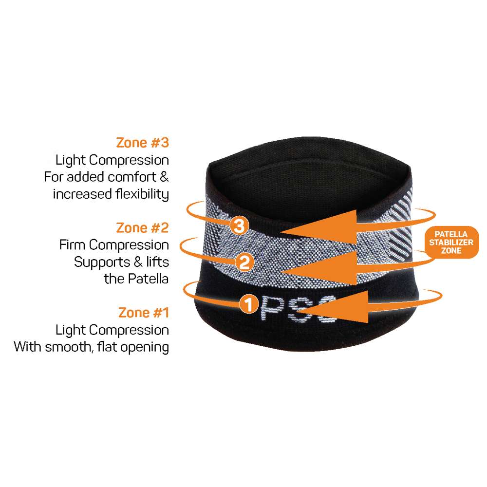 PS3 Patellar Tendon Compression Sleeve - Black - Image 2