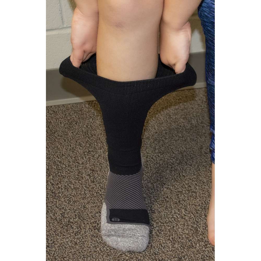 Wide Crew Wellness Performance Sock (WP4+) - Black - Image 5