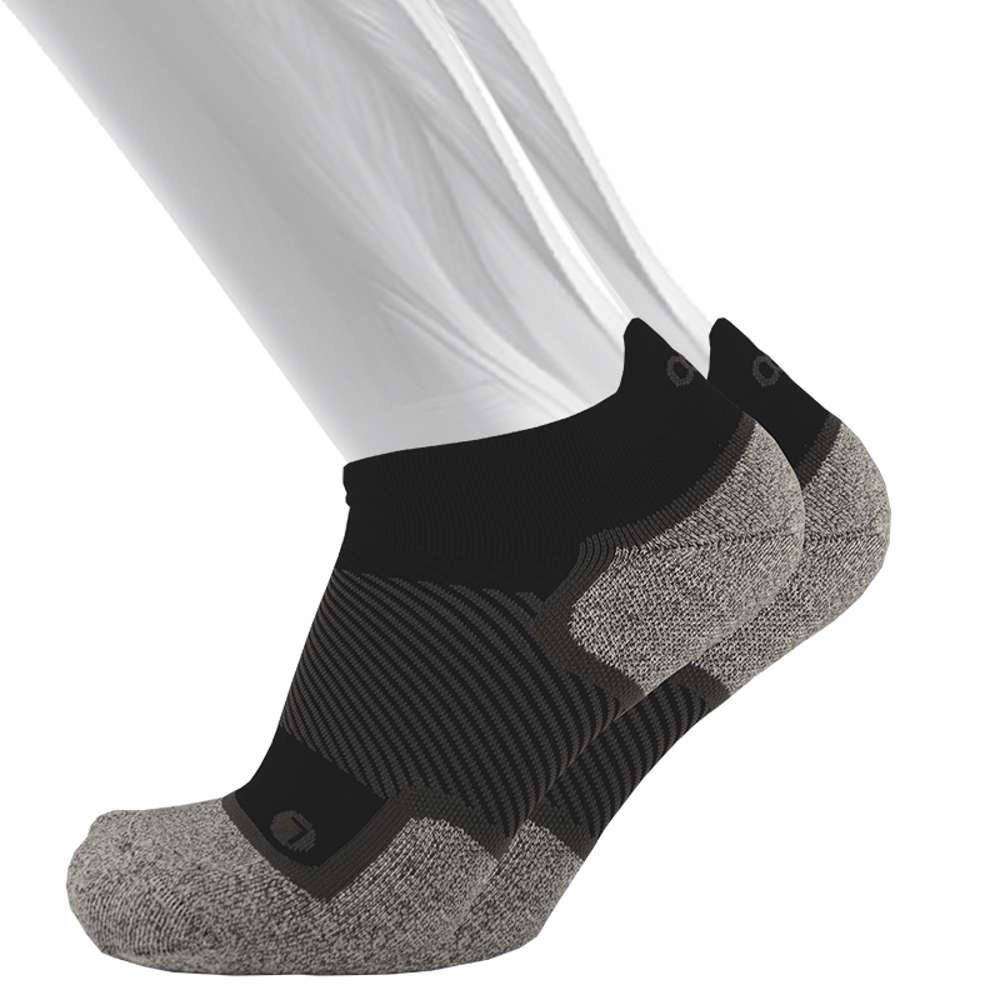 Wide No Show Wellness Performance Sock (WP4+) - Black - Image 2