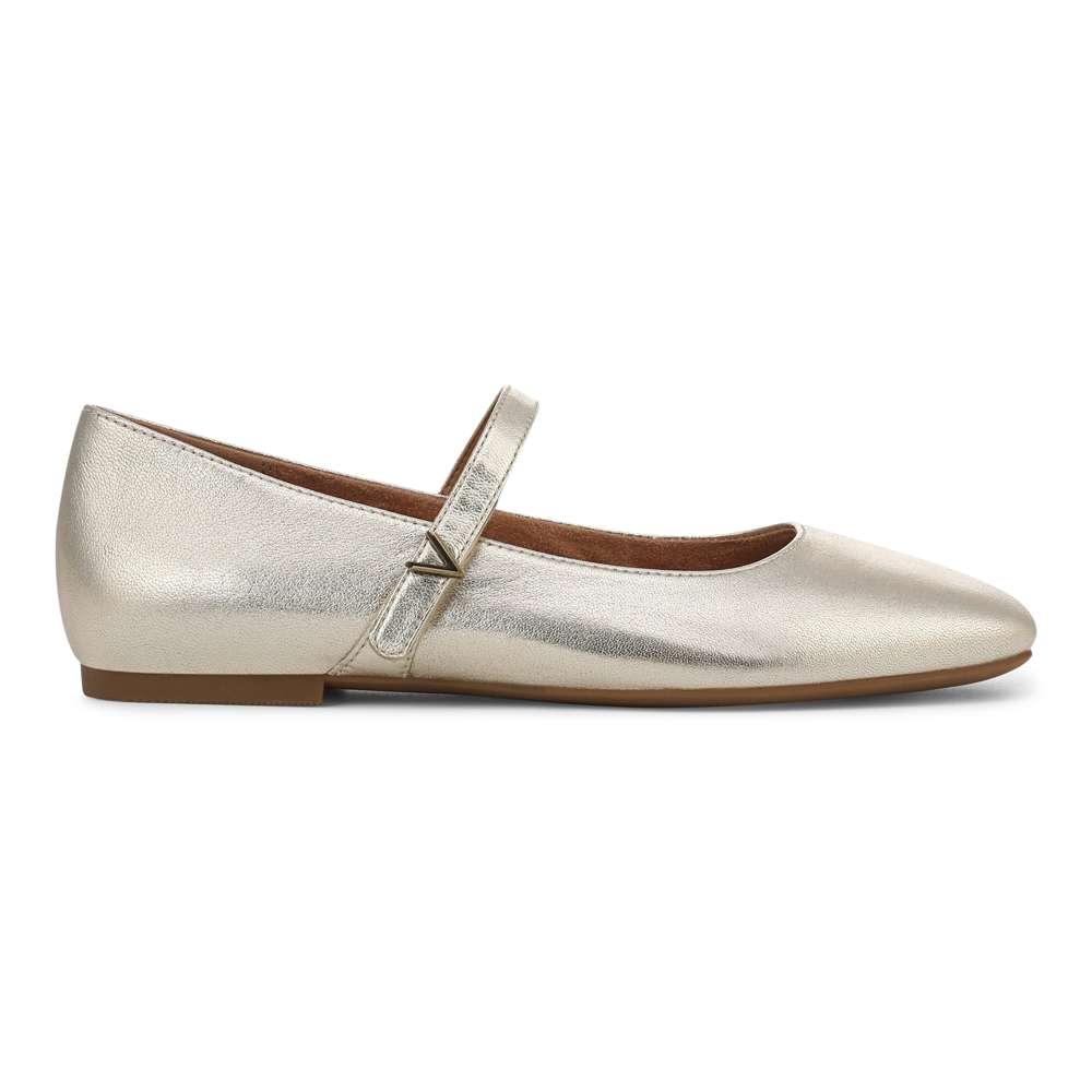 Alameda Mary-Jane Flat - Gold - Image 2