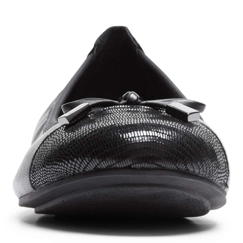Minna Ballet Flat Classic - Black Lizard - Image 5