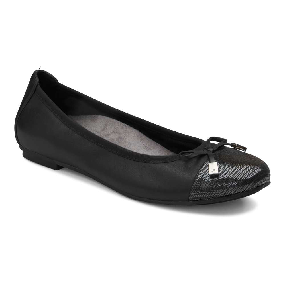 Minna Ballet Flat Classic - Black Lizard - Image 16