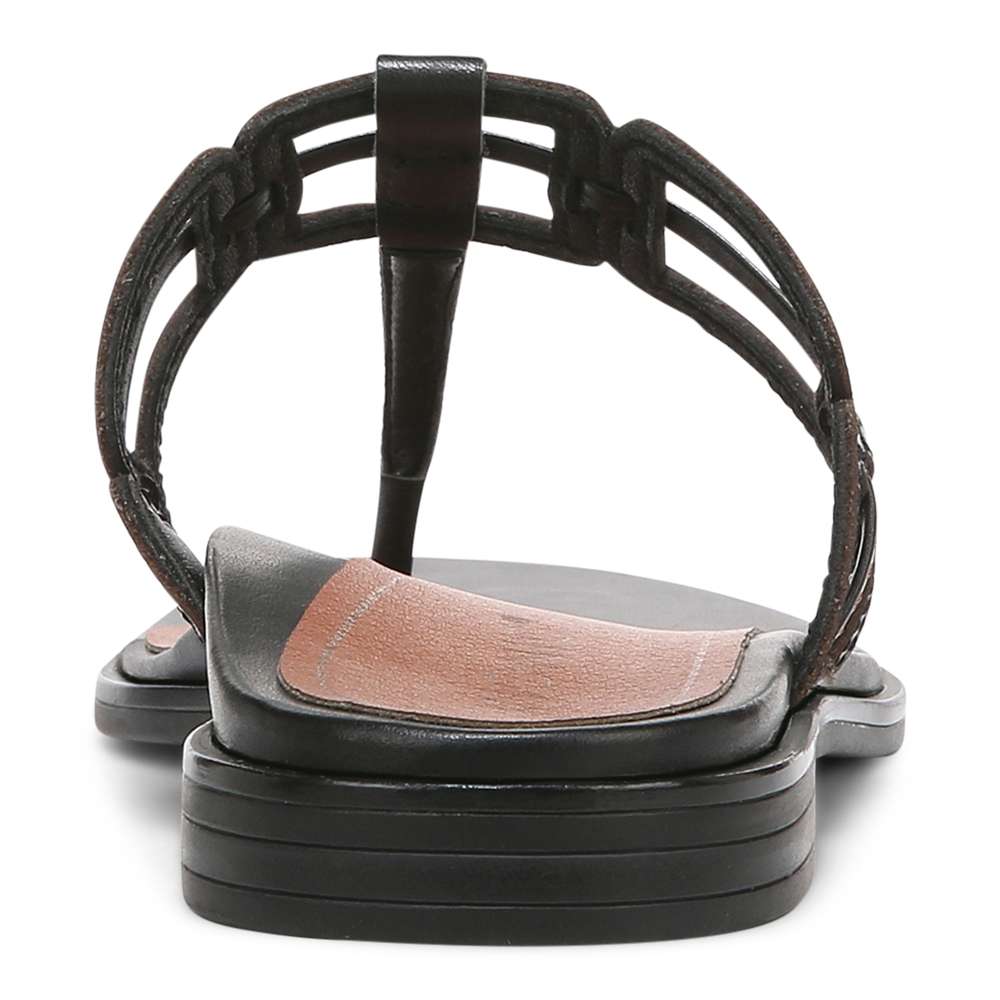 Alvana Toe Post Sandal - Black Leather - Image 8