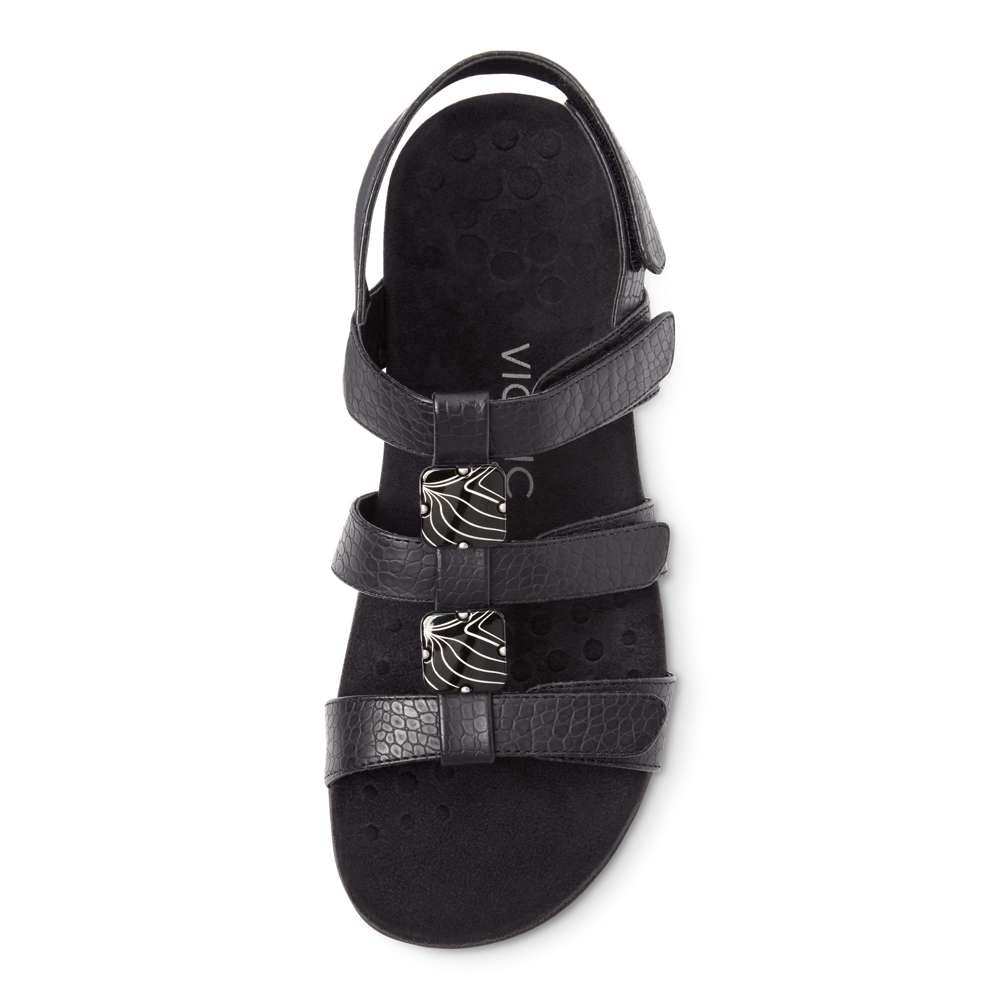 Amber Adjustable Sandal - Black - Image 4