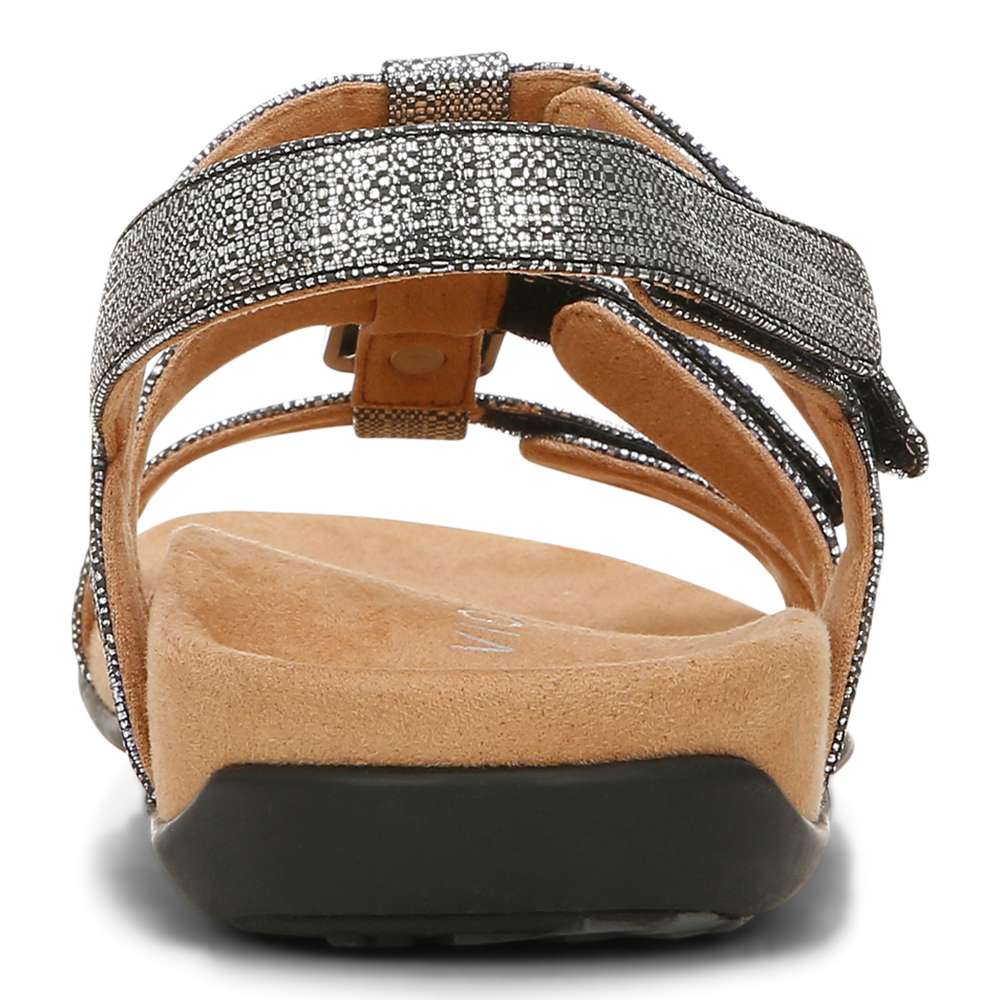 Amber Adjustable Sandal - Black Metallic - Image 8