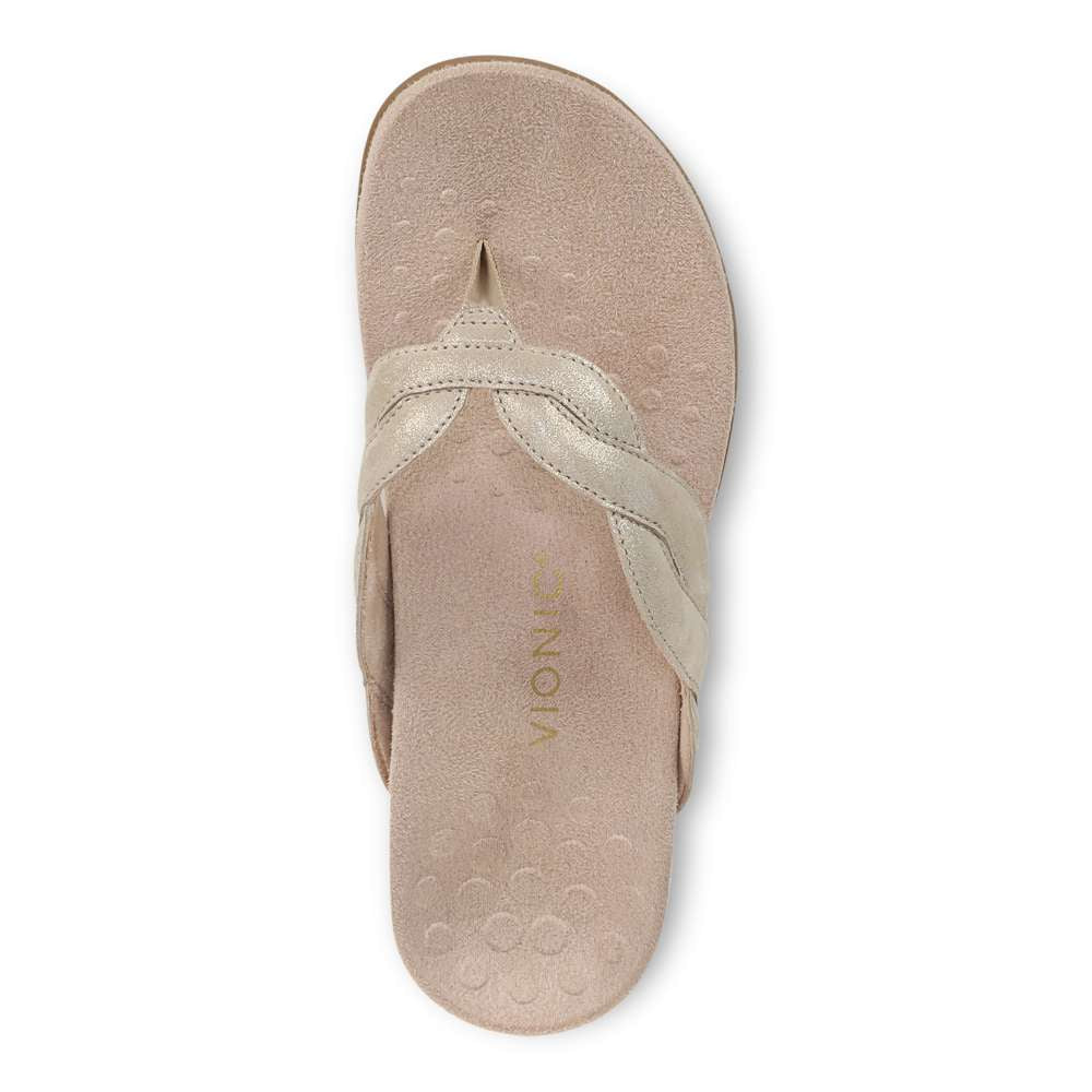 Bella Braid Toe Post Sandal - Gold - Image 4