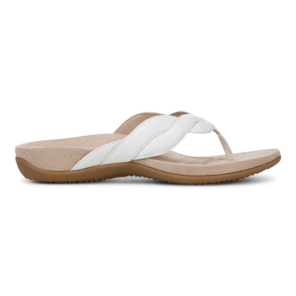 Bella Braid Toe Post Sandal - White - Image 2