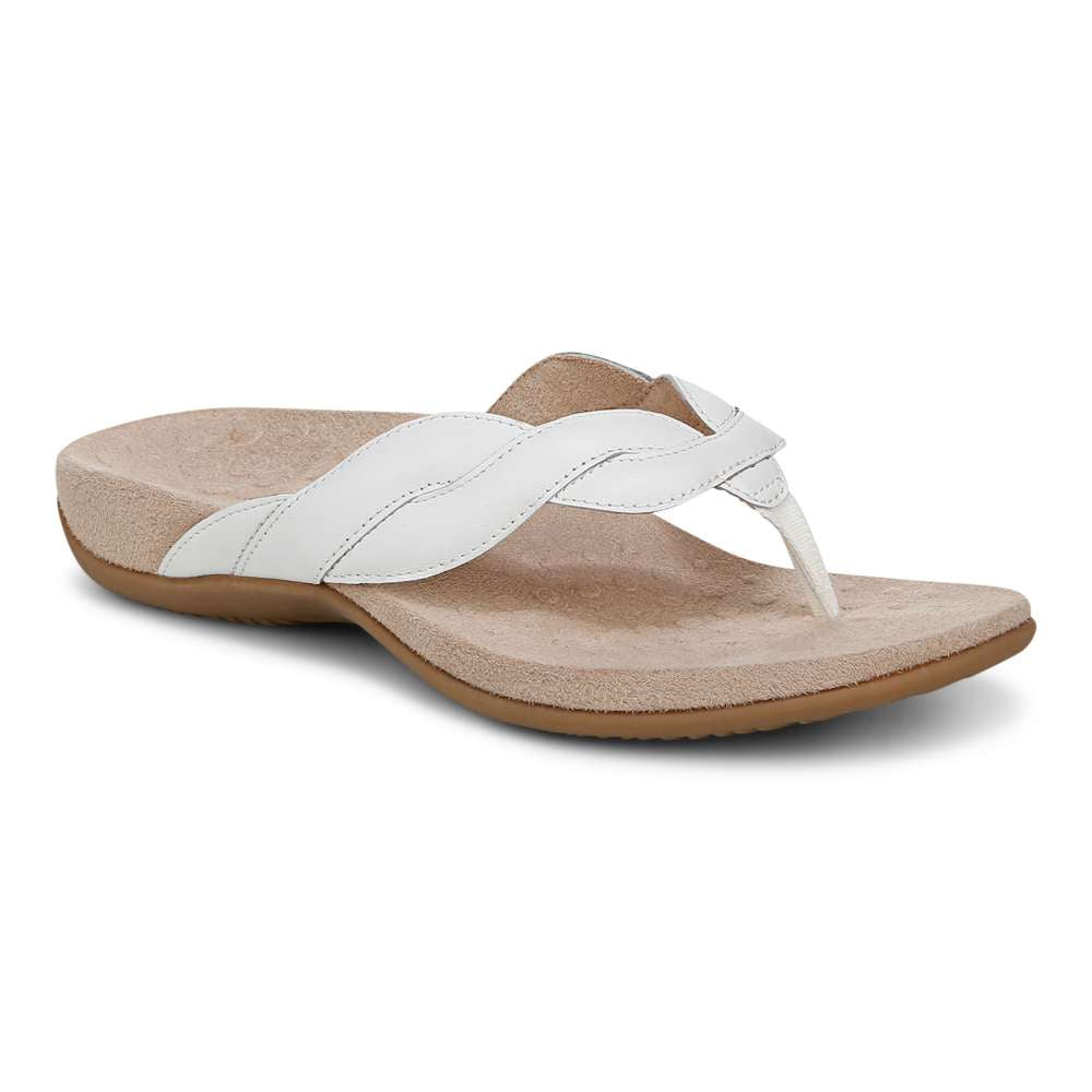 Bella Braid Toe Post Sandal - White - Image 10