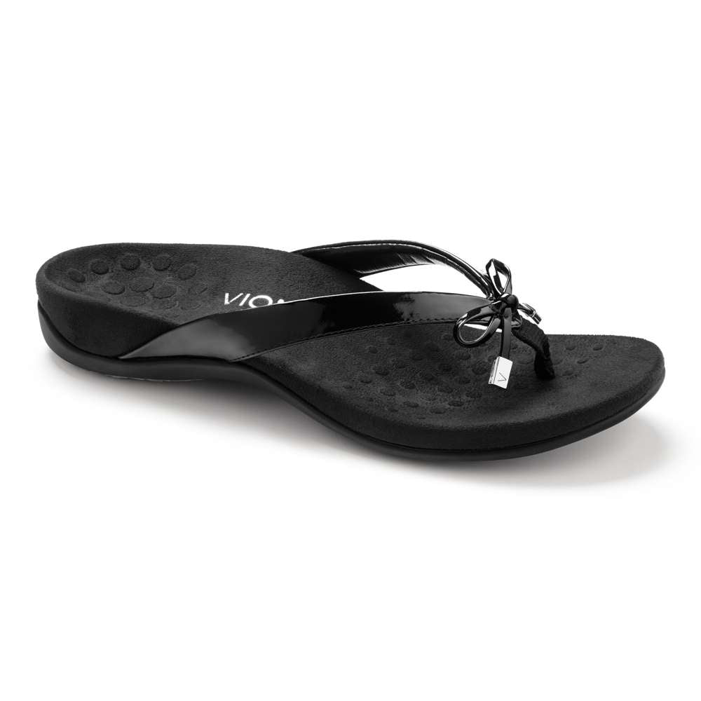 Bella Toe Post Sandal - Black - Image 8