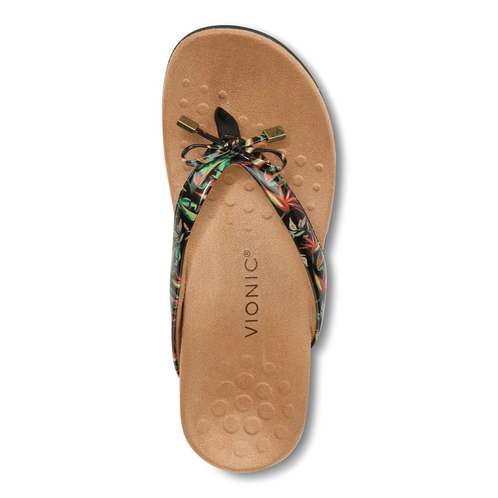 Bella Toe Post Sandal - Black Tropical - Image 4