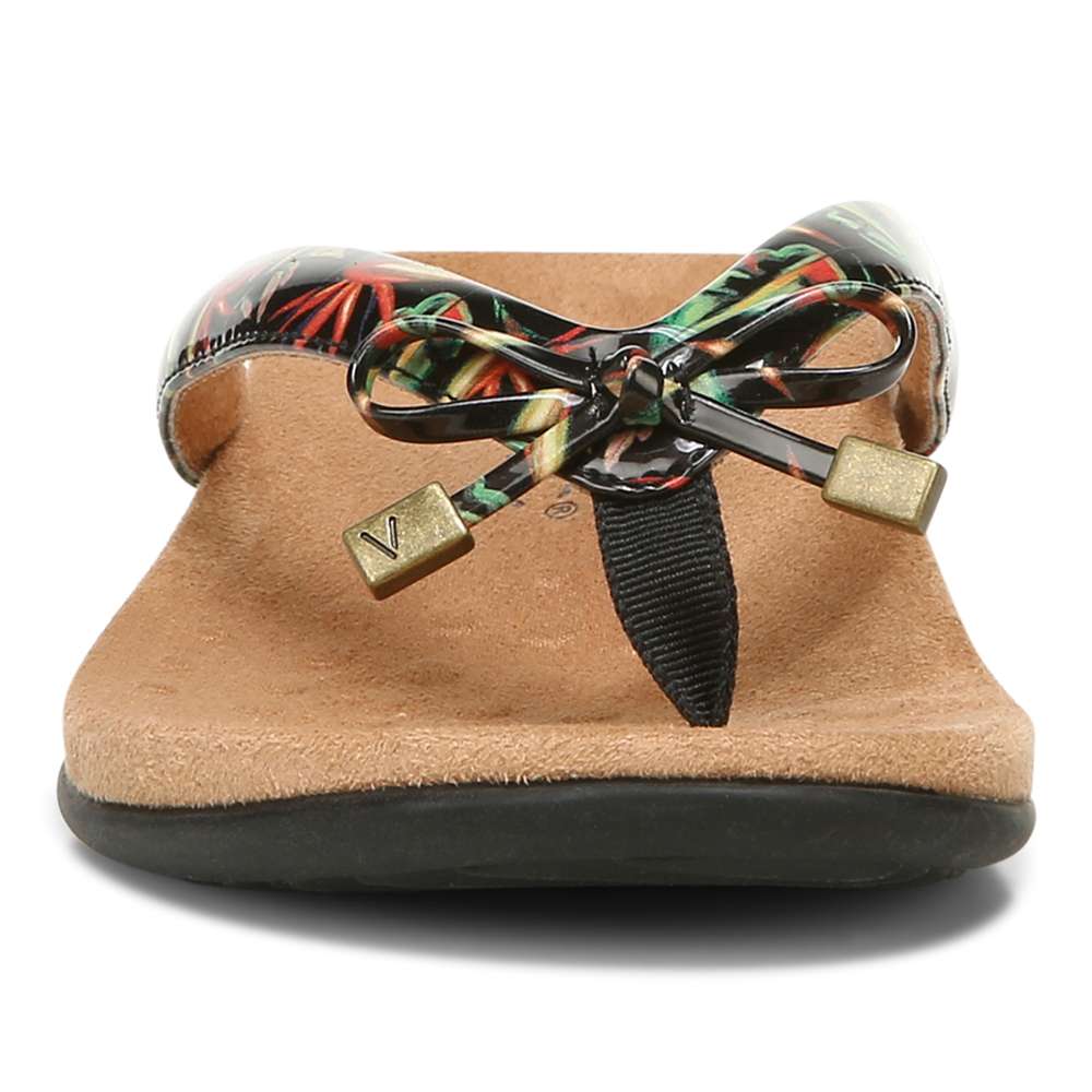 Bella Toe Post Sandal - Black Tropical - Image 5