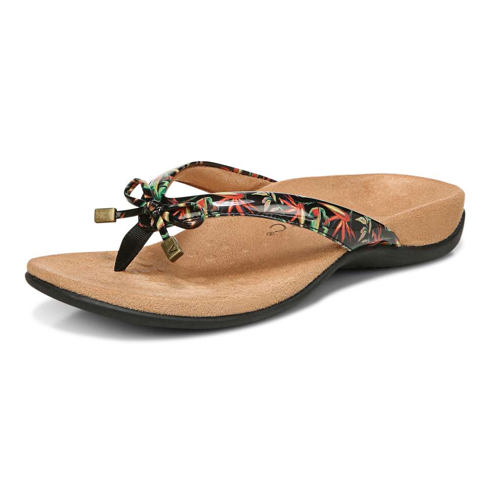 Bella Toe Post Sandal - Black Tropical - Image 6