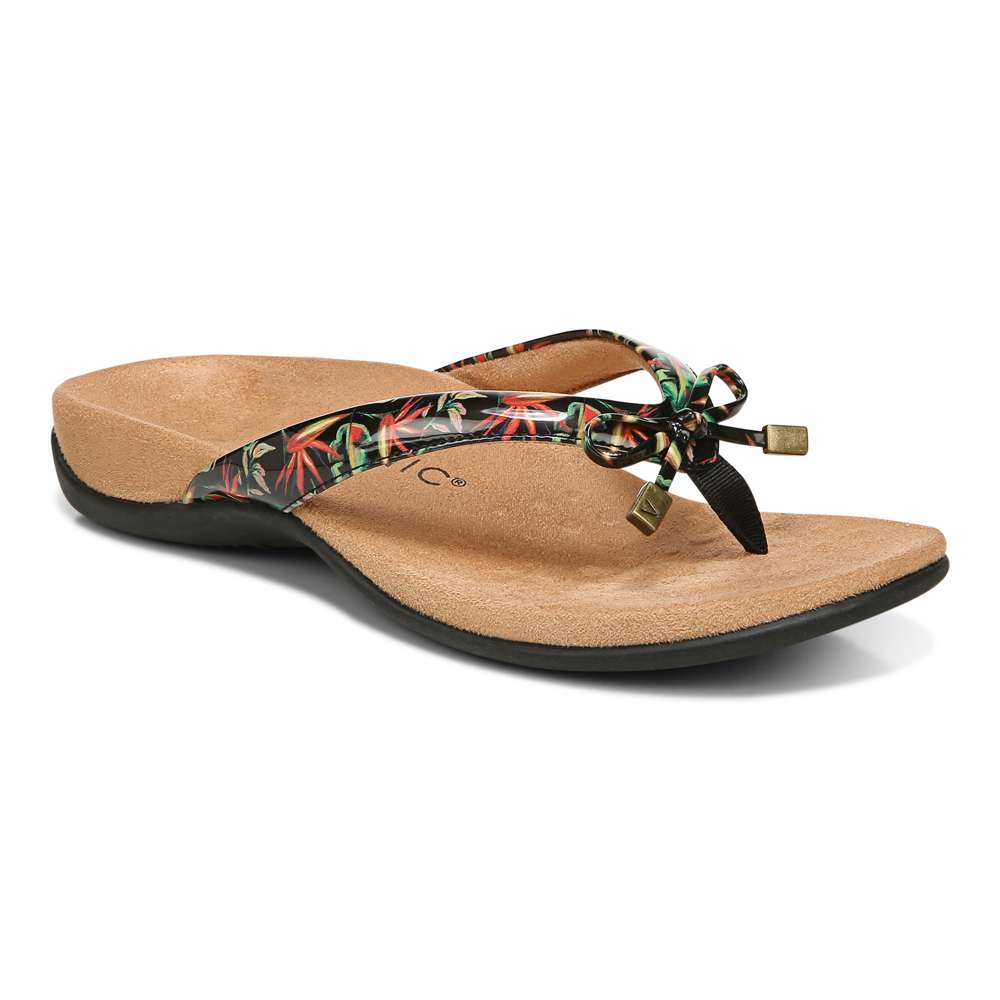 Bella Toe Post Sandal - Black Tropical - Image 15