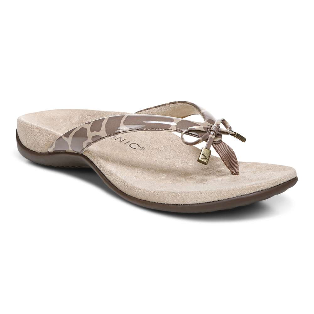 Bella Toe Post Sandal - Giraffe Brownie - Image 9