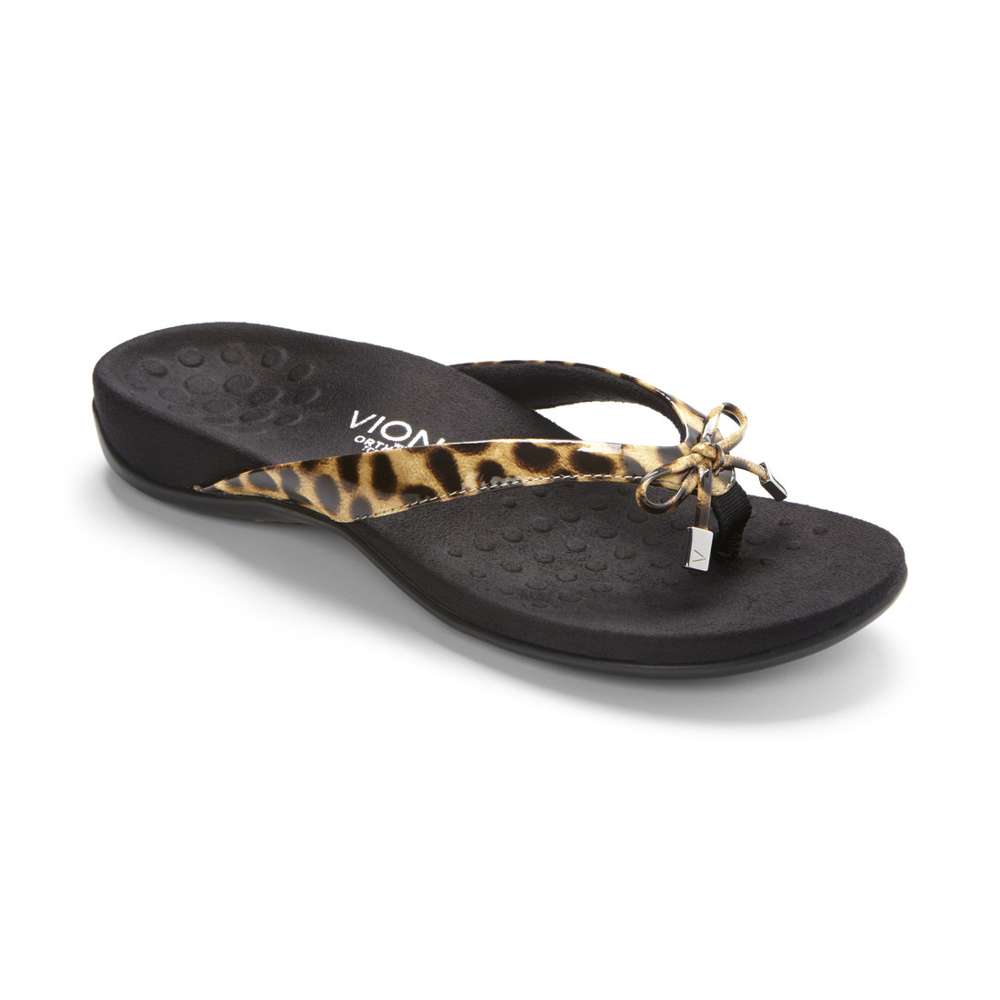 Bella Toe Post Sandal - Tan Leopard - Image 6