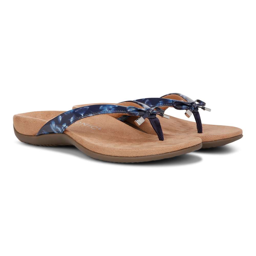 Bella Toe Post Sandal - Navy Poppy - Image 8