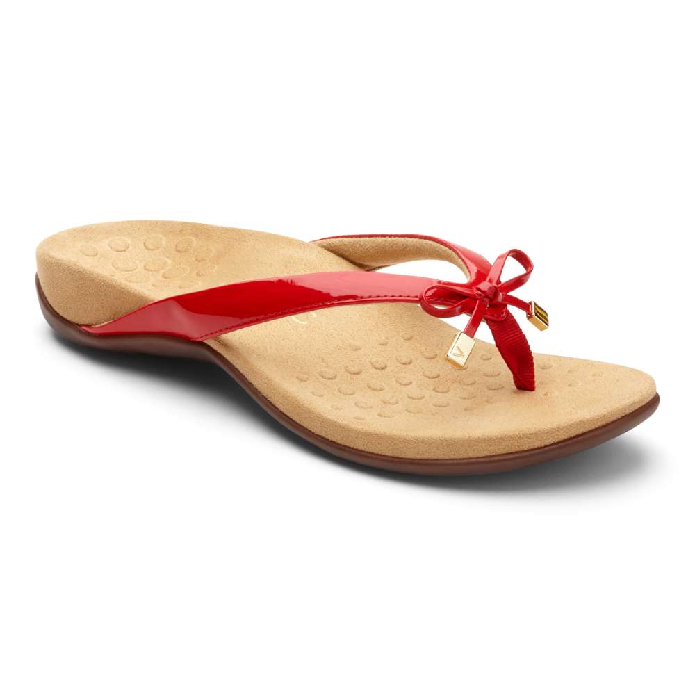 Bella Toe Post Sandal - Red Patent - Image 10