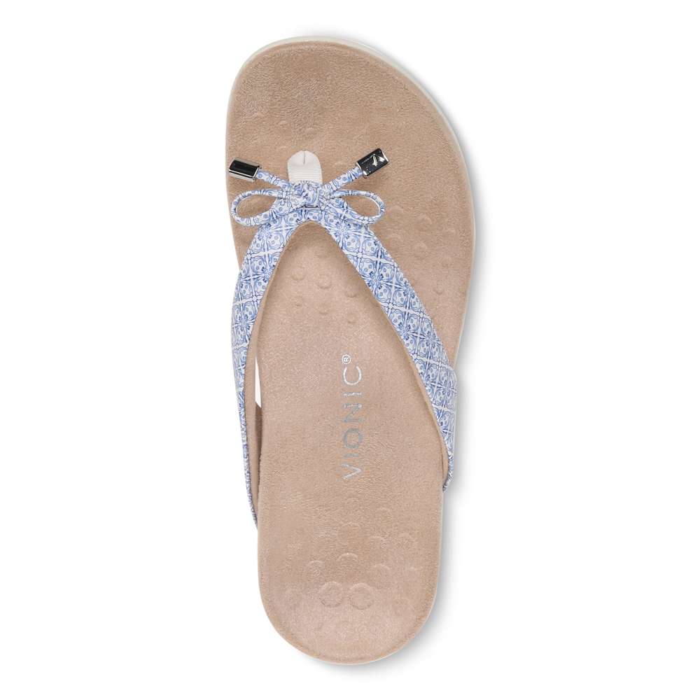 Bella Toe Post Sandal - White Tile - Image 4