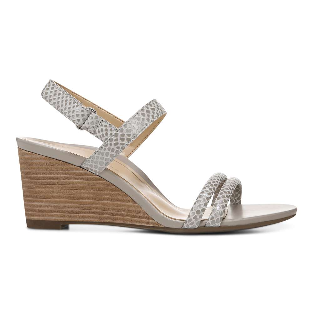 Emmy Wedge Sandal - Aluminium Lizard - Image 2