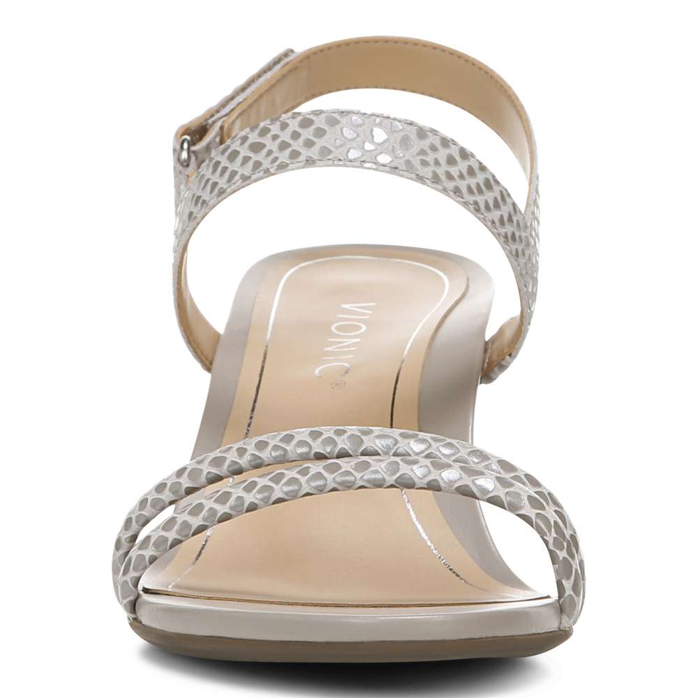 Emmy Wedge Sandal - Aluminium Lizard - Image 5