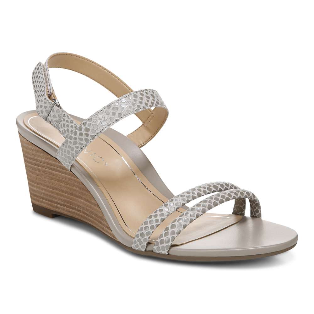 Emmy Wedge Sandal - Aluminium Lizard - Image 10