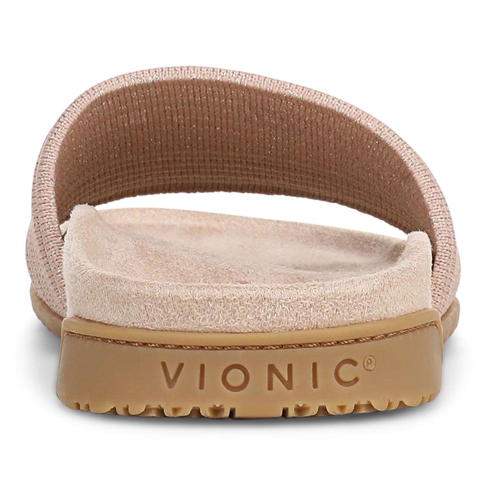 Evie Knit Slide - Tan/Gold - Image 6