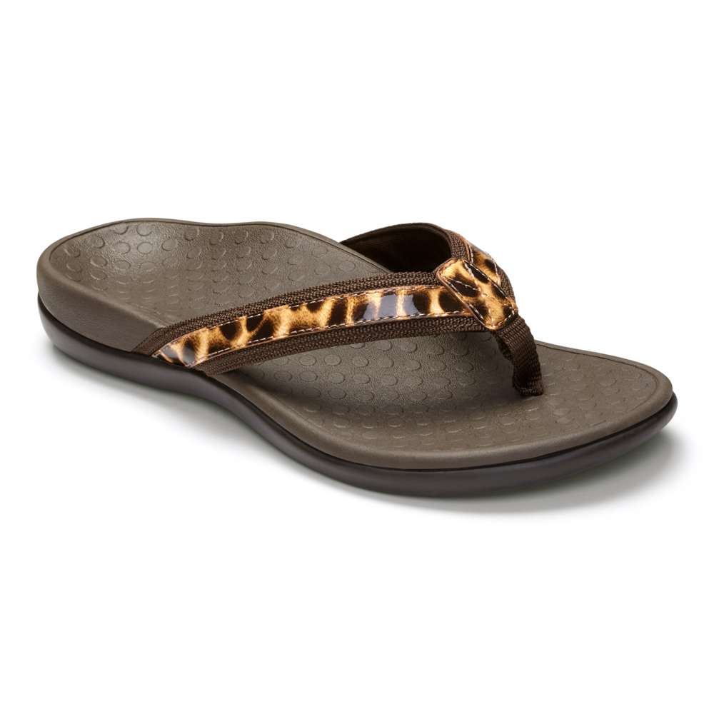 Islander Toe Post Sandal - Brown Leopard - Image 12