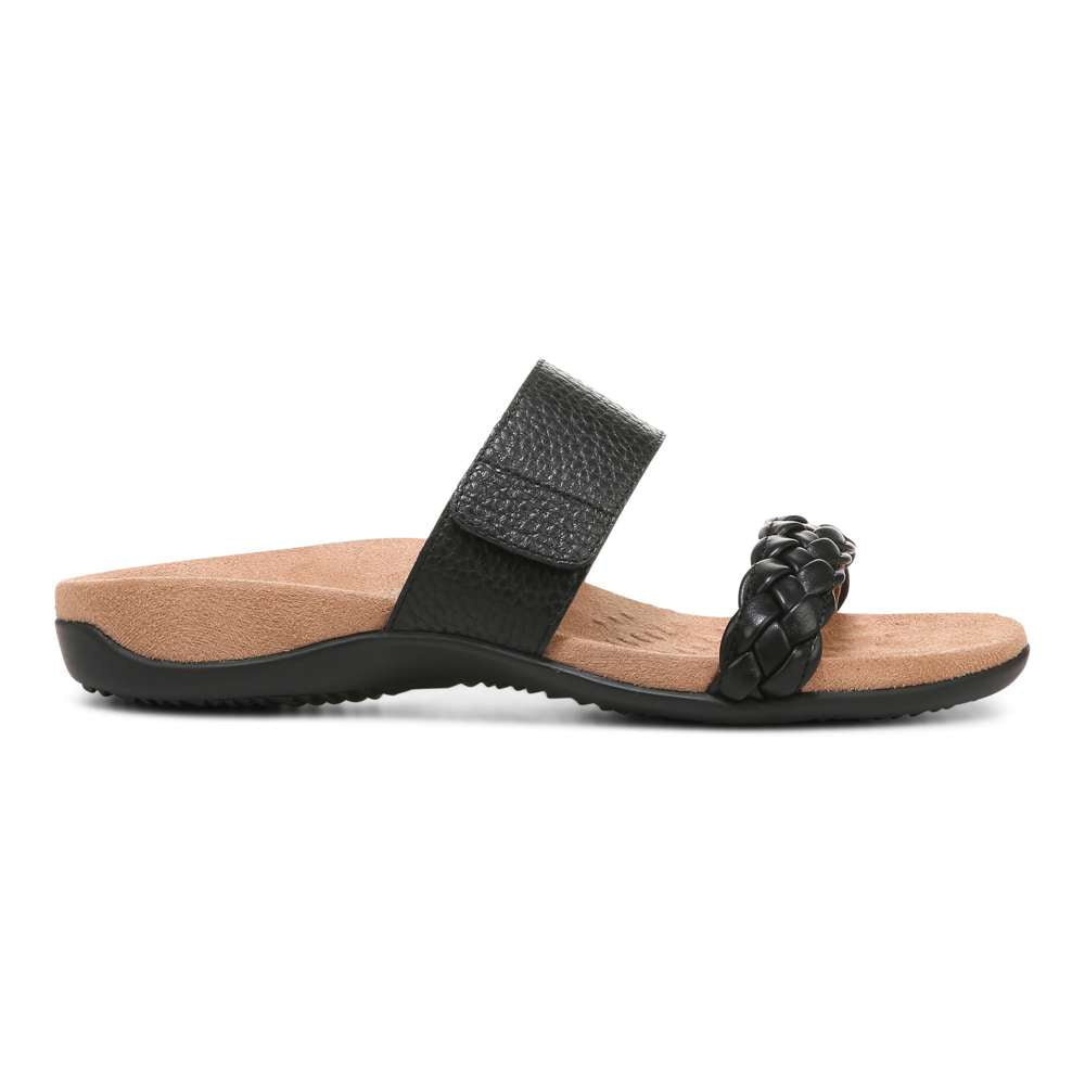 Jeanne Slide - Black Leather - Image 2