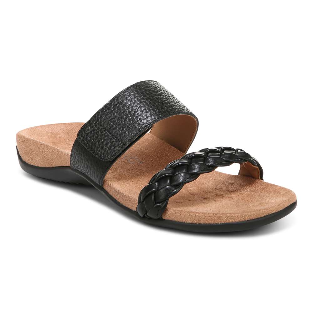 Jeanne Slide - Black Leather - Image 15