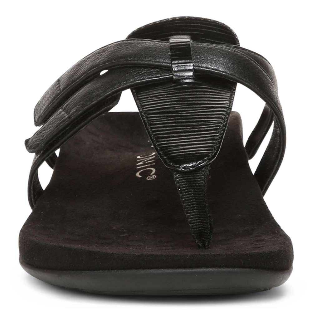 Karley Toe Post Sandal - Black Wavy - Image 5