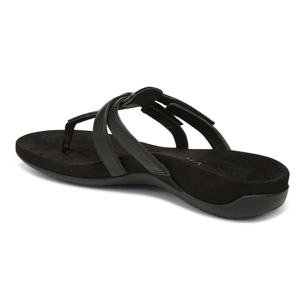 Karley Toe Post Sandal - Black Wavy - Image 6