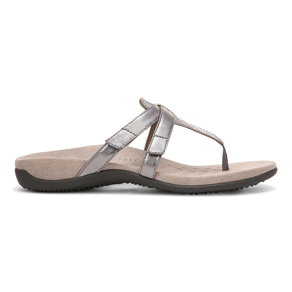 Karley Toe Post Sandal - Silver - Image 2