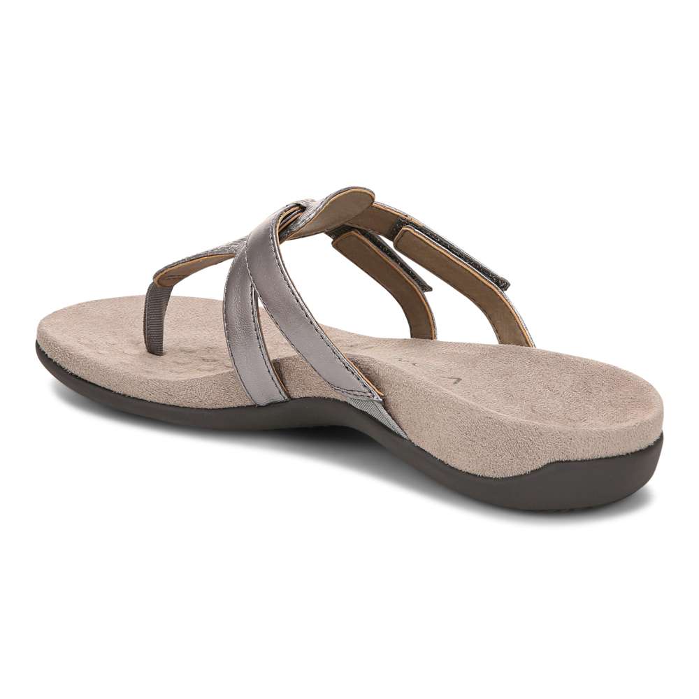 Karley Toe Post Sandal - Silver - Image 6