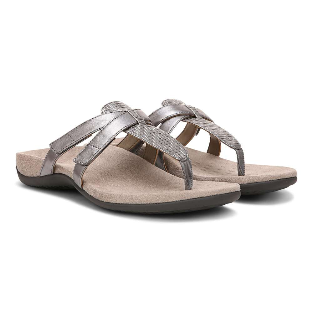 Karley Toe Post Sandal - Silver - Image 7