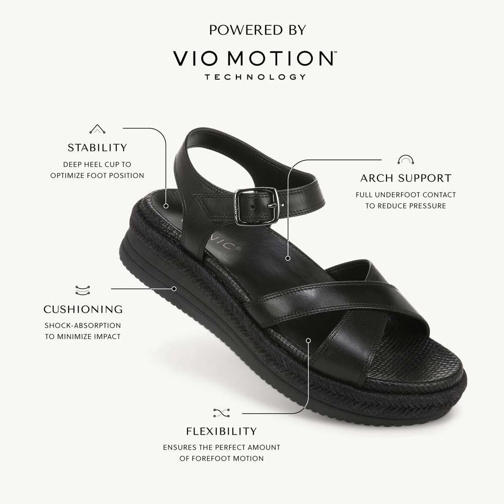 Mar Platform Sandal - Black Leather - Image 10