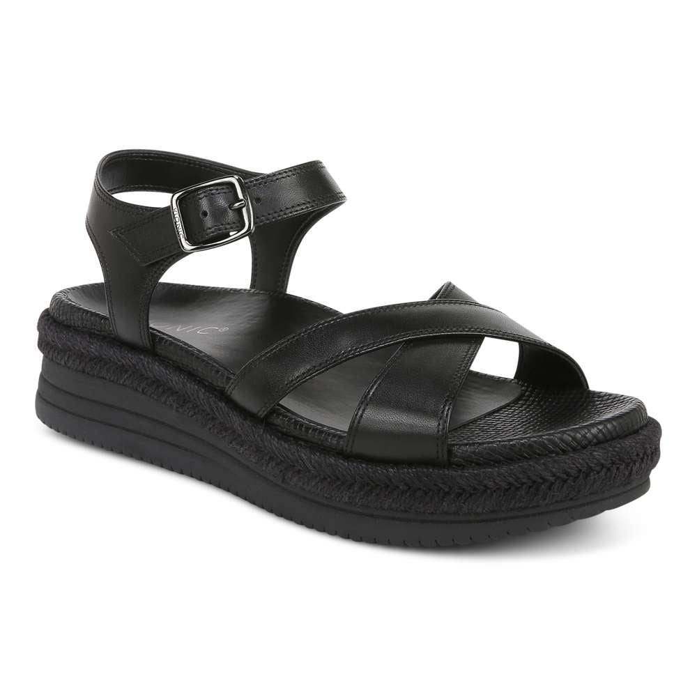 Mar Platform Sandal - Black Leather - Image 15