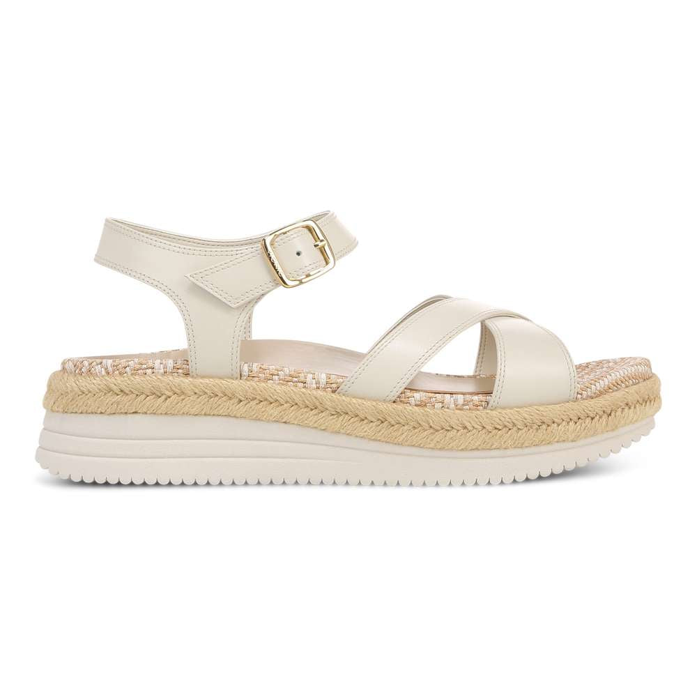 Mar Platform Sandal - Cream Leather - Image 2