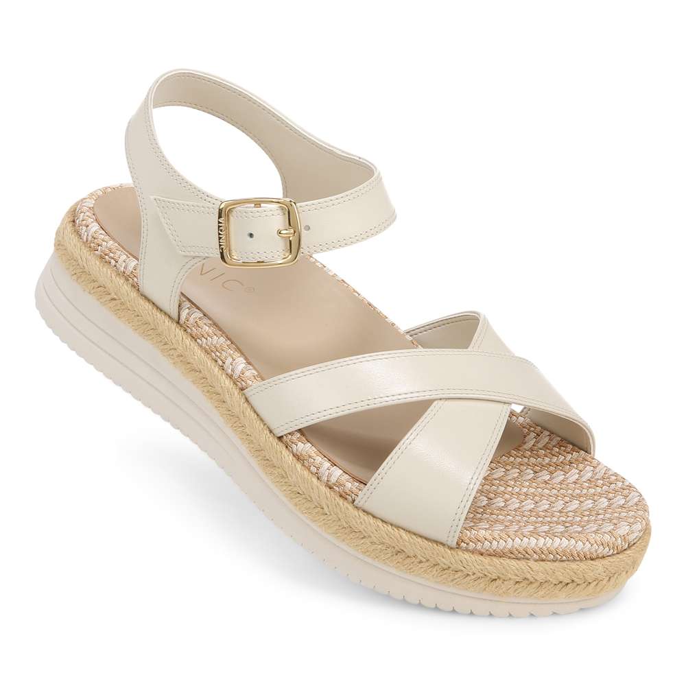 Mar Platform Sandal - Cream Leather - Image 6