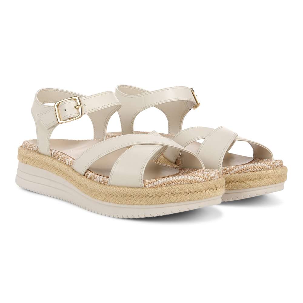 Mar Platform Sandal - Cream Leather - Image 9