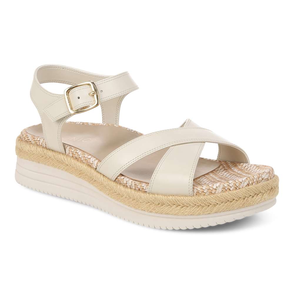 Mar Platform Sandal - Cream Leather - Image 12