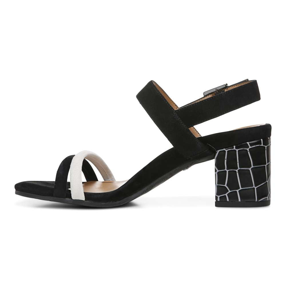 Paula Block Heel - Black/White - Image 3
