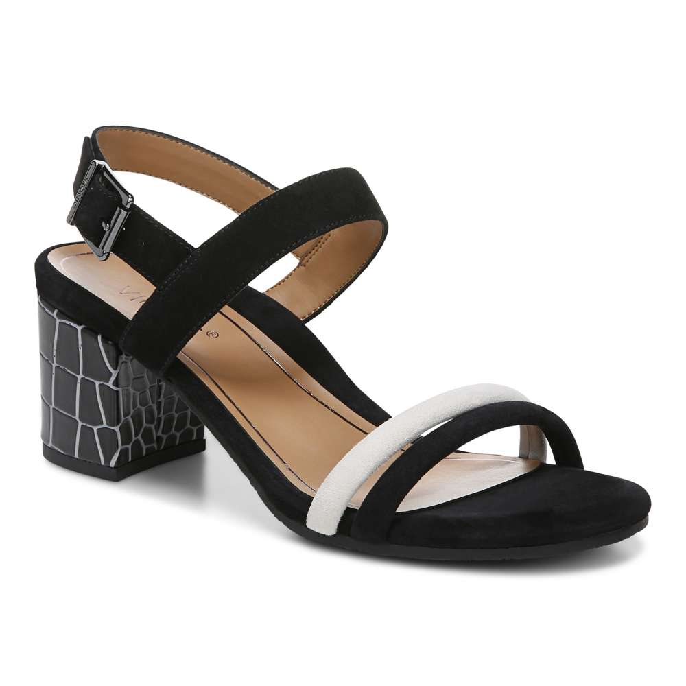 Paula Block Heel - Black/White - Image 11