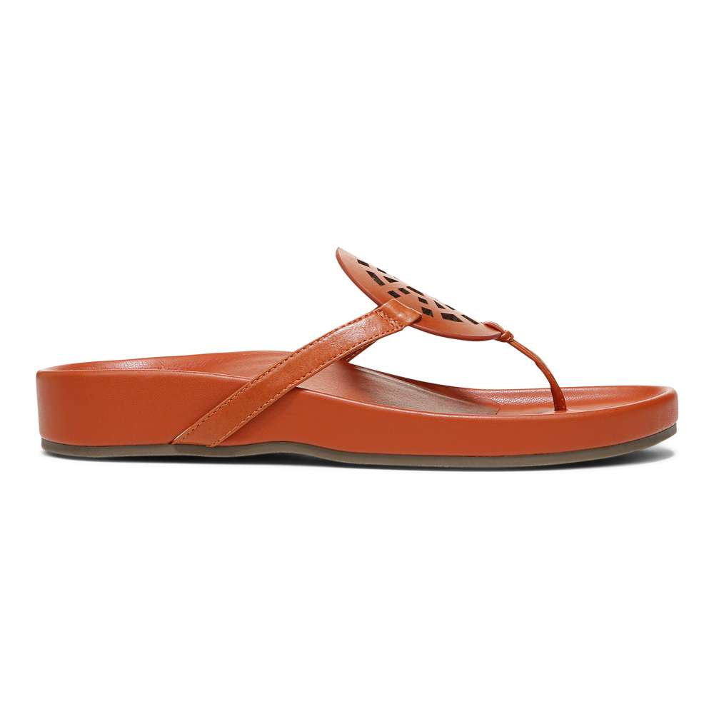 Solari Toe Post Sandal - Clay - Image 2