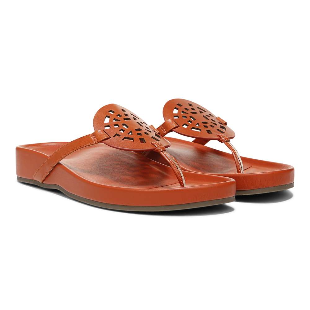 Solari Toe Post Sandal - Clay - Image 8