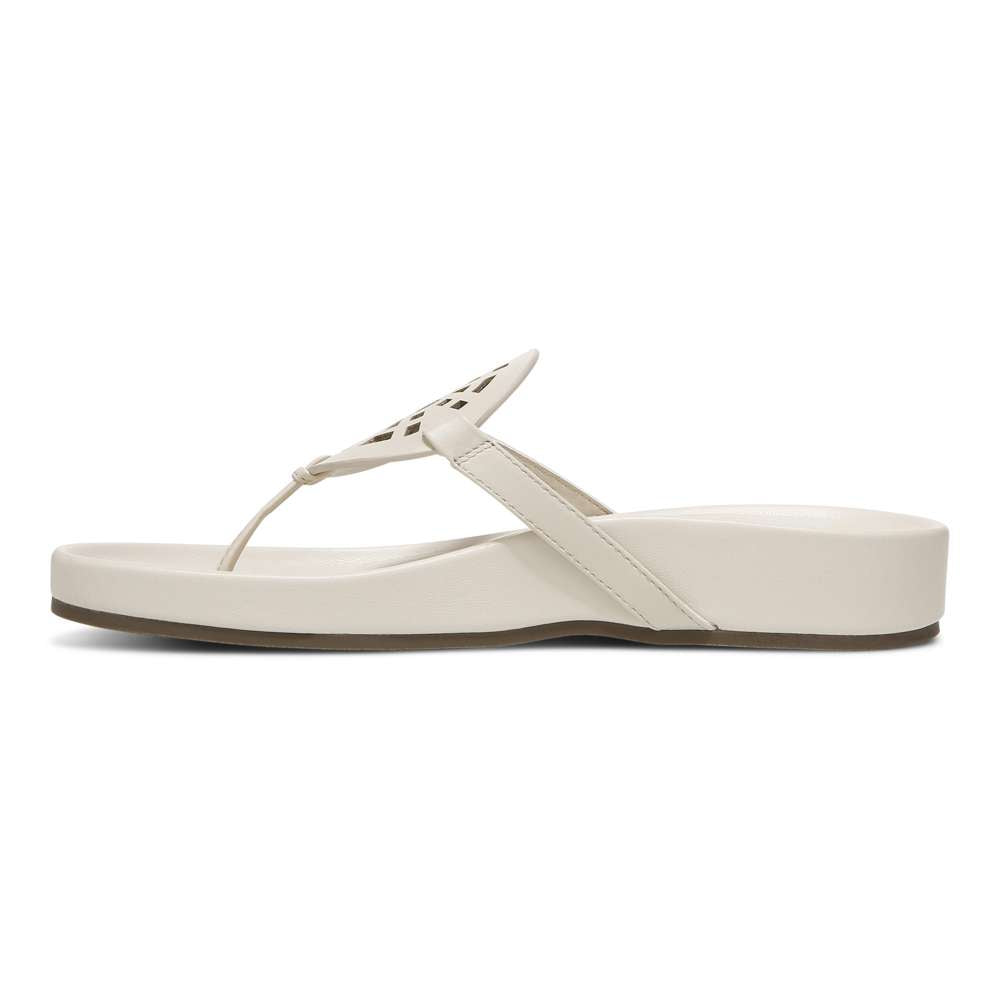 Solari Toe Post Sandal - Cream - Image 3