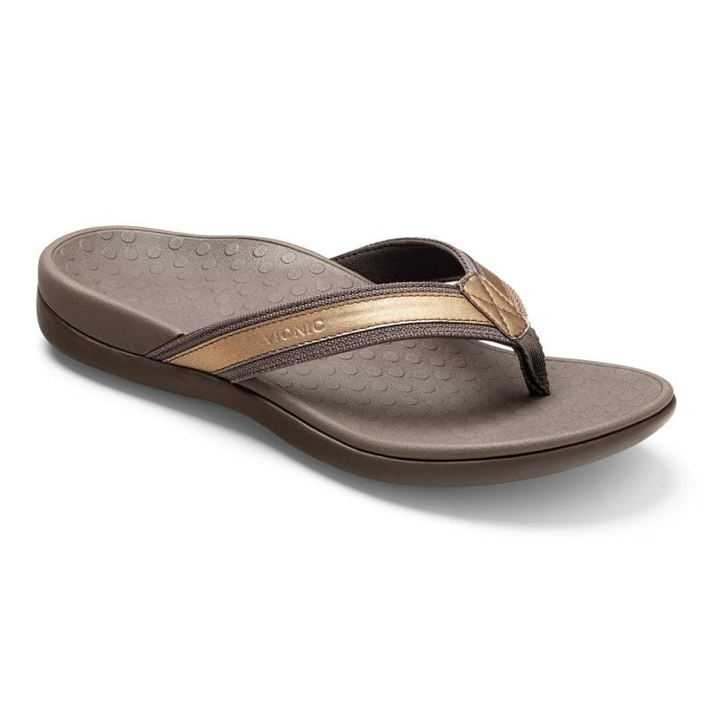 Tide Women's Toe Post Sandal - Bronze Metallic - Image 9